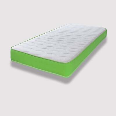 Starlight Beds™ 7" Deep Cool touch Luxurious soft Finish Memory Foam & Hybrid Spring Green Border Mattress - 2ft6 by 5ft9 Shorty Mattress (75cm by 175