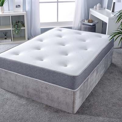 Starlight Beds™ 8" Deep Hand Tufted 7 Comfortable Layer with Memory Foam and Spring Mattress - 4ft Small Double Mattress (120cm by 190cm)